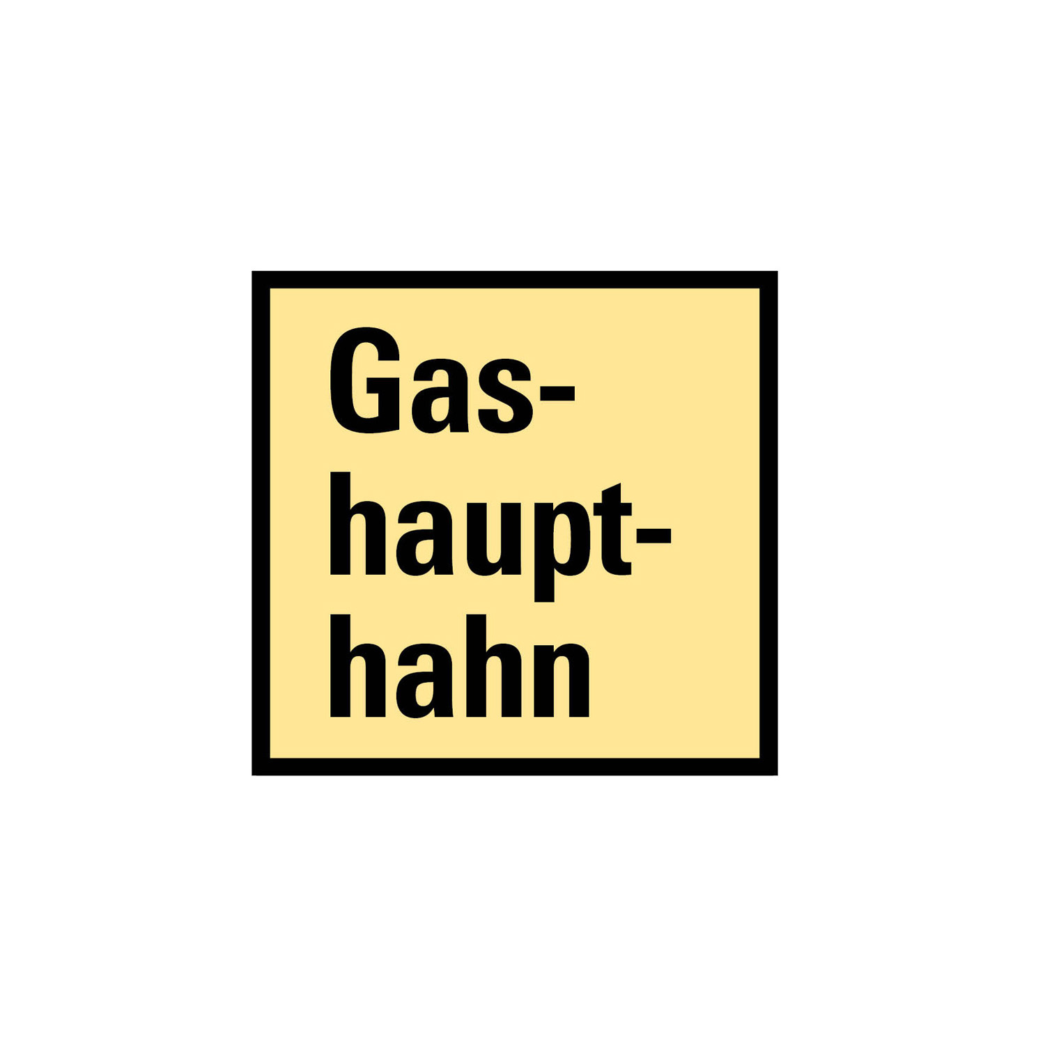 Feuerwehrzeichen Gashaupthahn